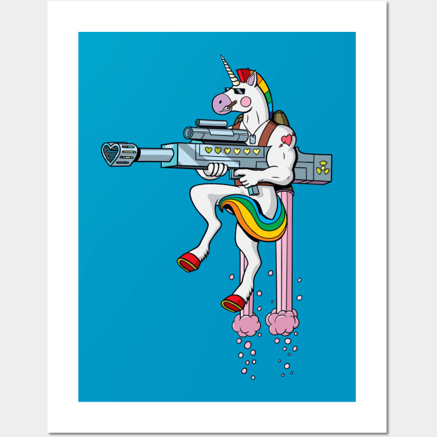 Unicorn Soldier Wall Art by Malchev